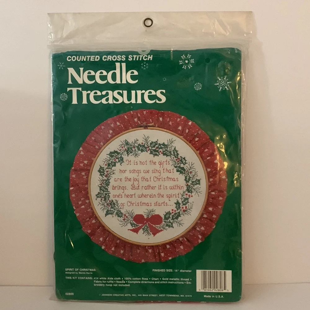 VTG Needle Treasures Spirit of Christmas Counted Cross Stitch Kit Marcia Harris